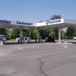 Service station ButanGas with fuel and autogas